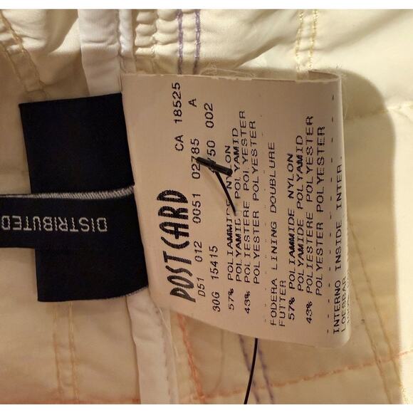 POST CARD Quilted Jacket Cream Snap Button Pockets Women's Size M - Picture 7 of 7